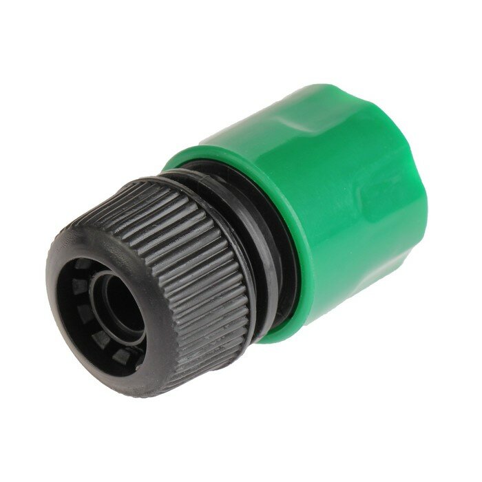 Greengo Коннектор, 1/2" (12 мм), быстросъёмное соединение, рр-пластик, микс - фотография № 1