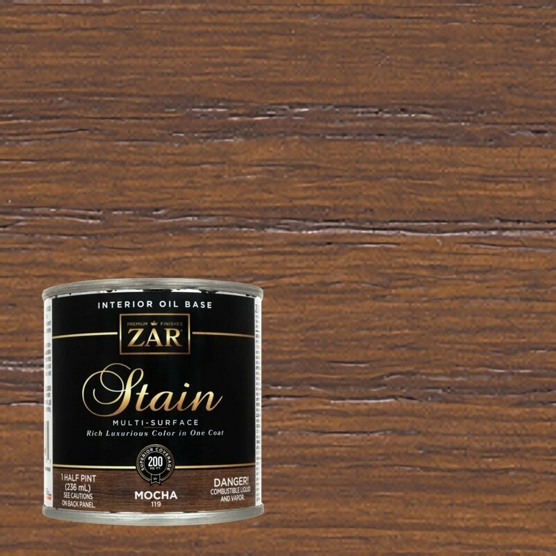 Zar Льняное тонирующее масло Oil Base Wood Stain № 119 Кофе мокко (Mocha) по дереву 0236л.