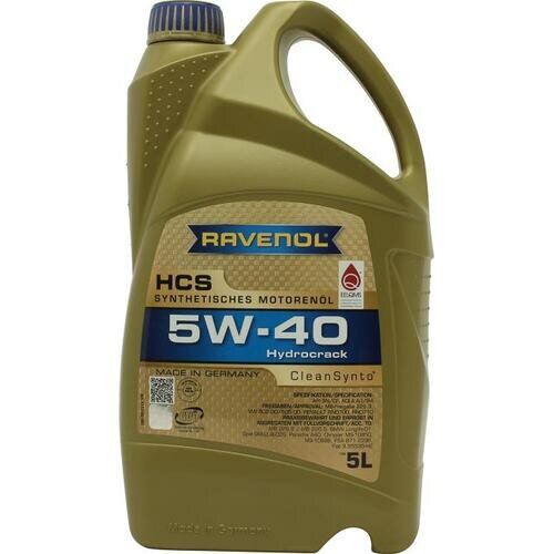 Синтетическое моторное масло RAVENOL HCS SAE 5W-40