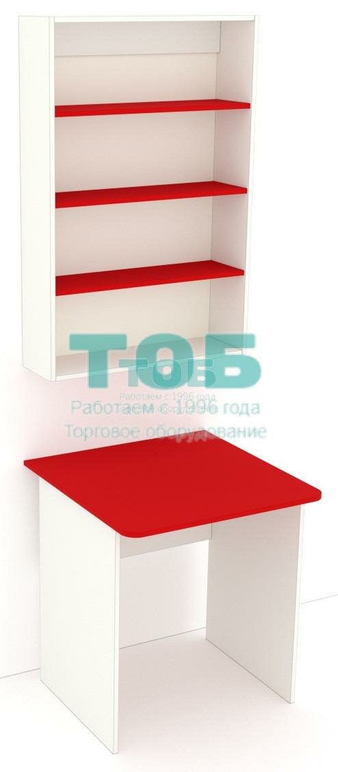 Распаковочный квадратный стол с антресолью для аптеки RED-Р-01