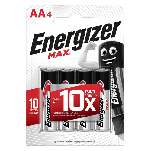 AA Батарейка Energizer Max, 4 шт.