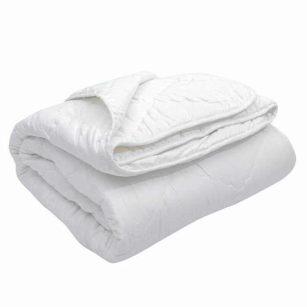 Одеяло стандартное 172х205 см, иск. лебяжий пух, ткань глосс-сатин, п/э 100% - фотография № 1