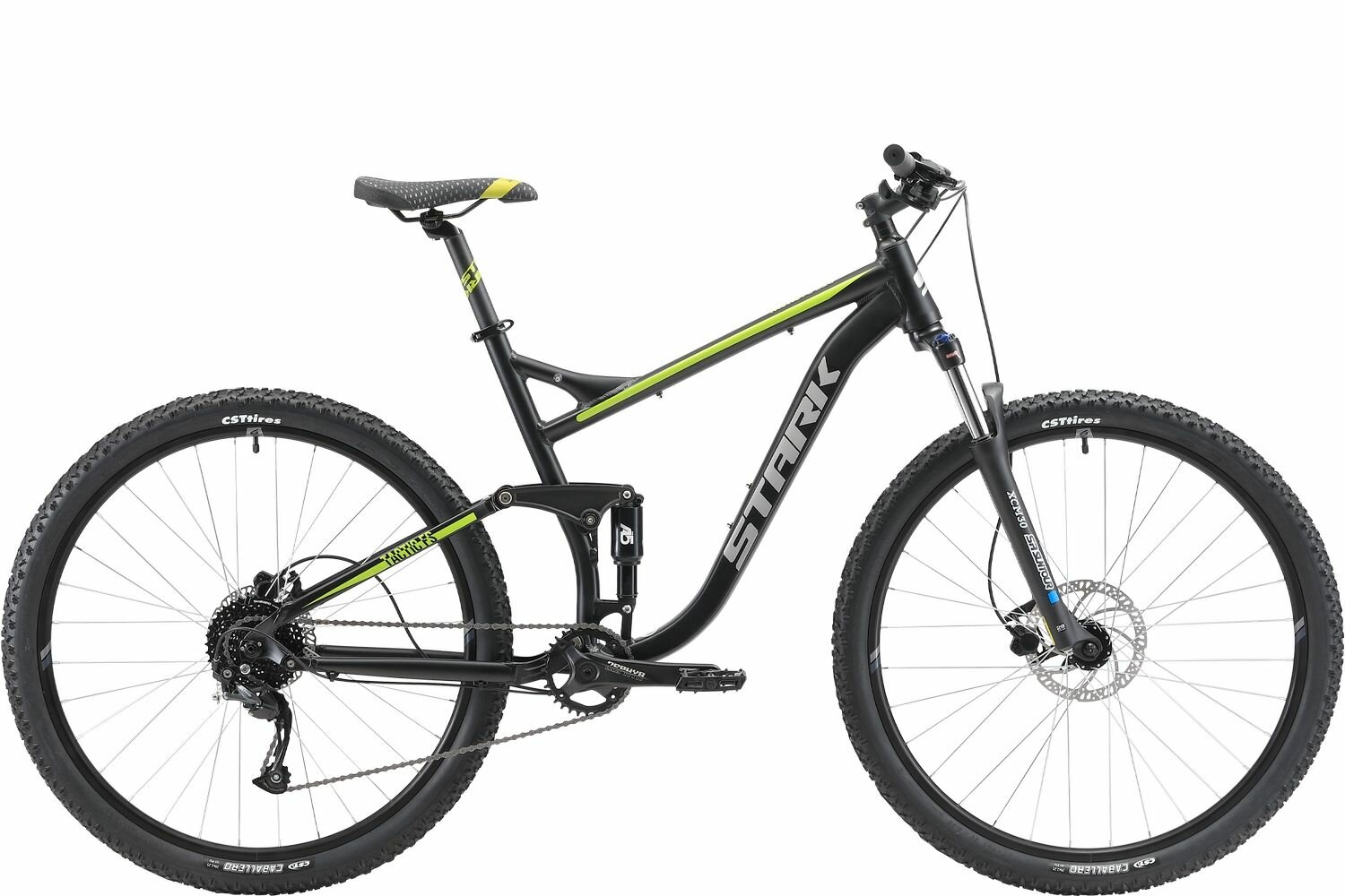 Велосипед Stark Tactic FS 29.5 HD (2022) (Велосипед Stark'22 Tactic FS 29.5 HD черный/зеленый 20", HQ-0004998)