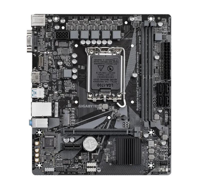 Материнская плата Gigabyte H610M H V3 DDR4 (Socket1700, H610, mATX,2DDR4, M.2, PCI-E16, PCI-E,4SATA3, VGA, HDMI, PC3200)