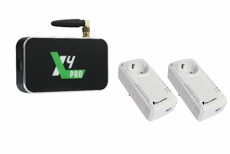 IPTV приставка Ugoos x4 pro с комплектом PLC адаптеров