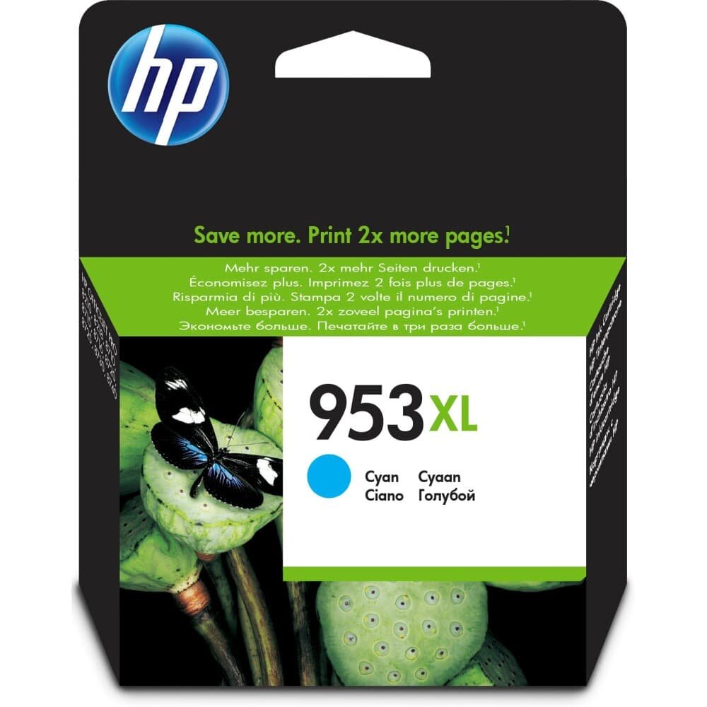 Картридж HP 953XL увеличенной емкости голубой 1600 страниц (F6U16AE)
