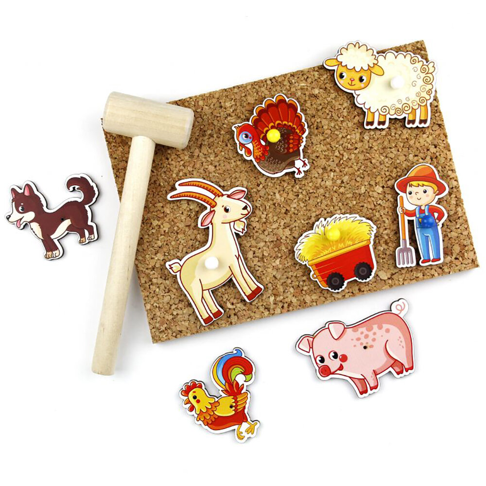 фото "WoodLand Toys" Конструктор «Веселые гвоздики.Ферма» 0.485 кг 146108