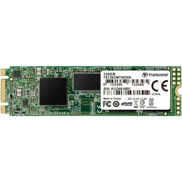 Твердотельный диск 2TB Transcend MTS830, M.2 2280, SATA, 3D TLC, with DRAM (R/W - 560/520 MB/s)