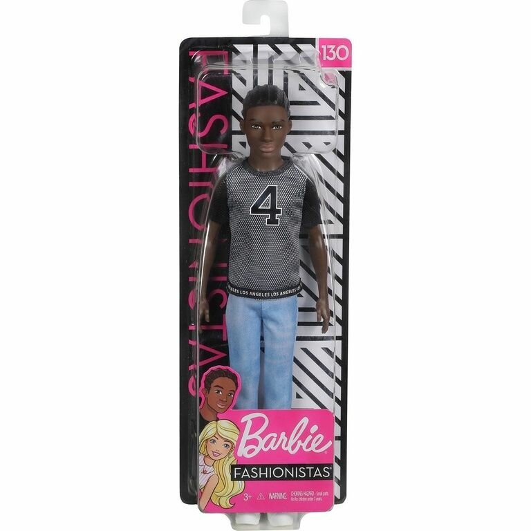 Barbie Кукла Игра с модой Кен в футболке и джинсах, GDV13