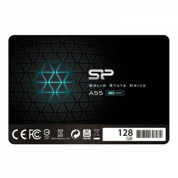 Твердотельный накопитель SSD Silicon Power SATA III 128Gb SP128GBSS3A55S25 Ace A55 2.5" SP128GBSS3A55S25