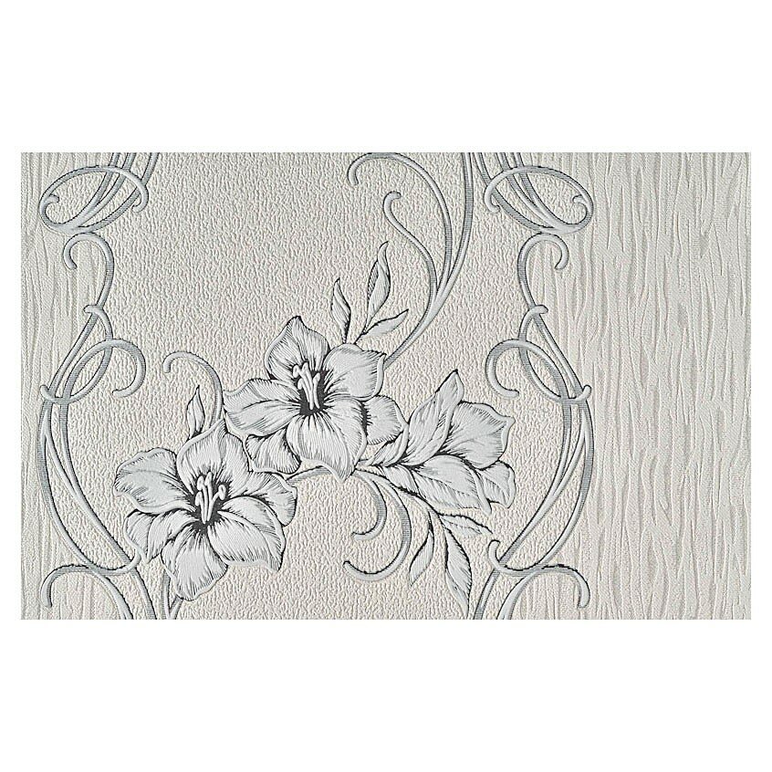 Виниловые обои BelVinil Олеся-21 серые 1,06x10 м - фото №1