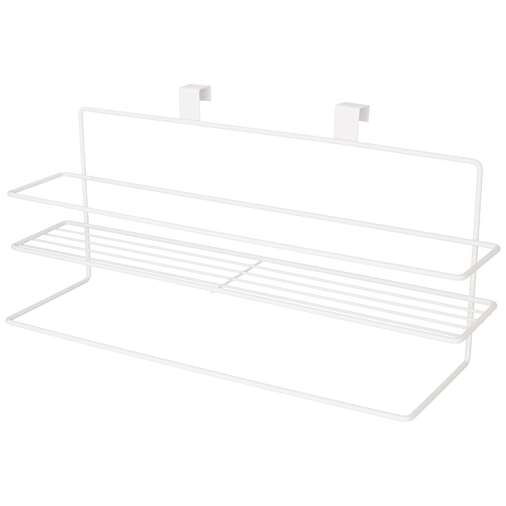 фото Держатель навесной для полотенца с полкой Agness, 40*12*16 см, белый (768-715)