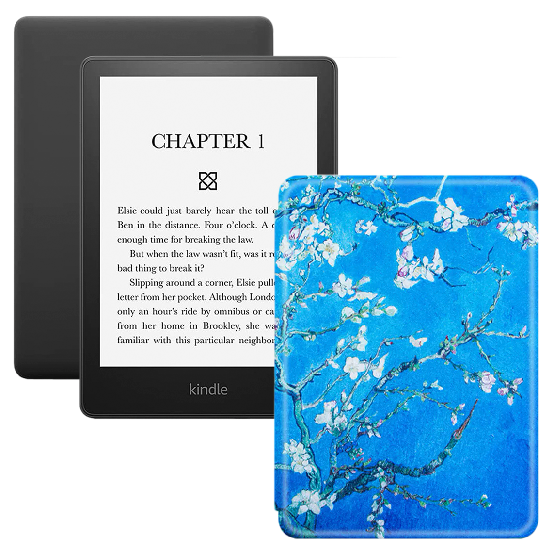 Электронная книга Amazon Kindle PaperWhite 2021 16Gb black Ad-Supported с обложкой ReaderONE PaperWhite 2021 Sakura