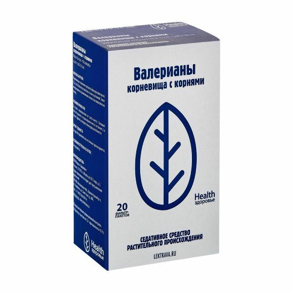 Валериана корневища с корнями фильтр-пакеты 1,5г 20шт