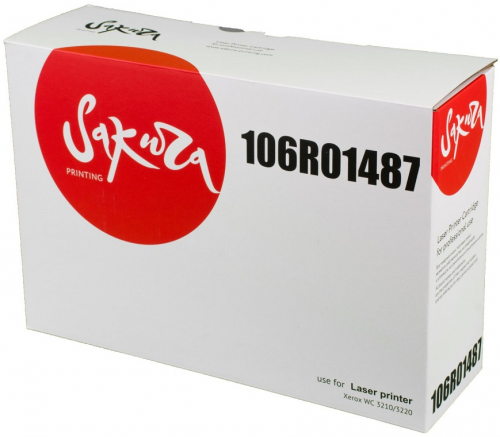 Картридж Sakura 106R01487 для XEROX WC3210/WC3220, черный, 4100 к.