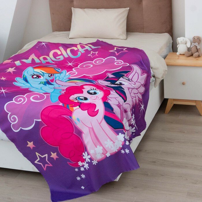 Плед "My Little Pony" 1,5 сп, 140х210 см, 100% п/э - фотография № 1