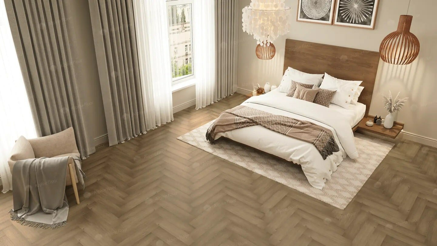 Инженерная каменно-полимерная плитка Alpine Floor Parquet Premium ABA Дуб Насыщенный ECO19-7 (1 уп./075 м2)