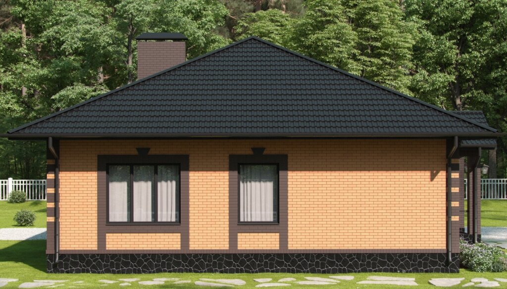 Проект жилого дома SD-proekt 11-0002 (127,5 м2, 12,05*13,02 м, керамический блок 380 мм, облицовочный кирпич) - фотография № 2