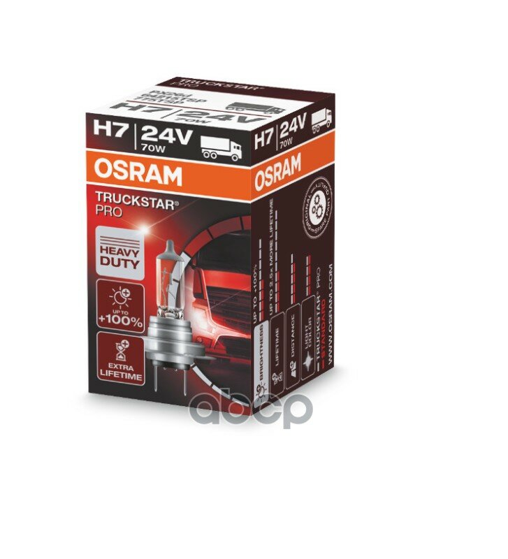 Лампа H7 24v 70w Px26d Truckstar Pro +100% Больше Света 1 Шт. Hcv Osram арт. 64215TSP