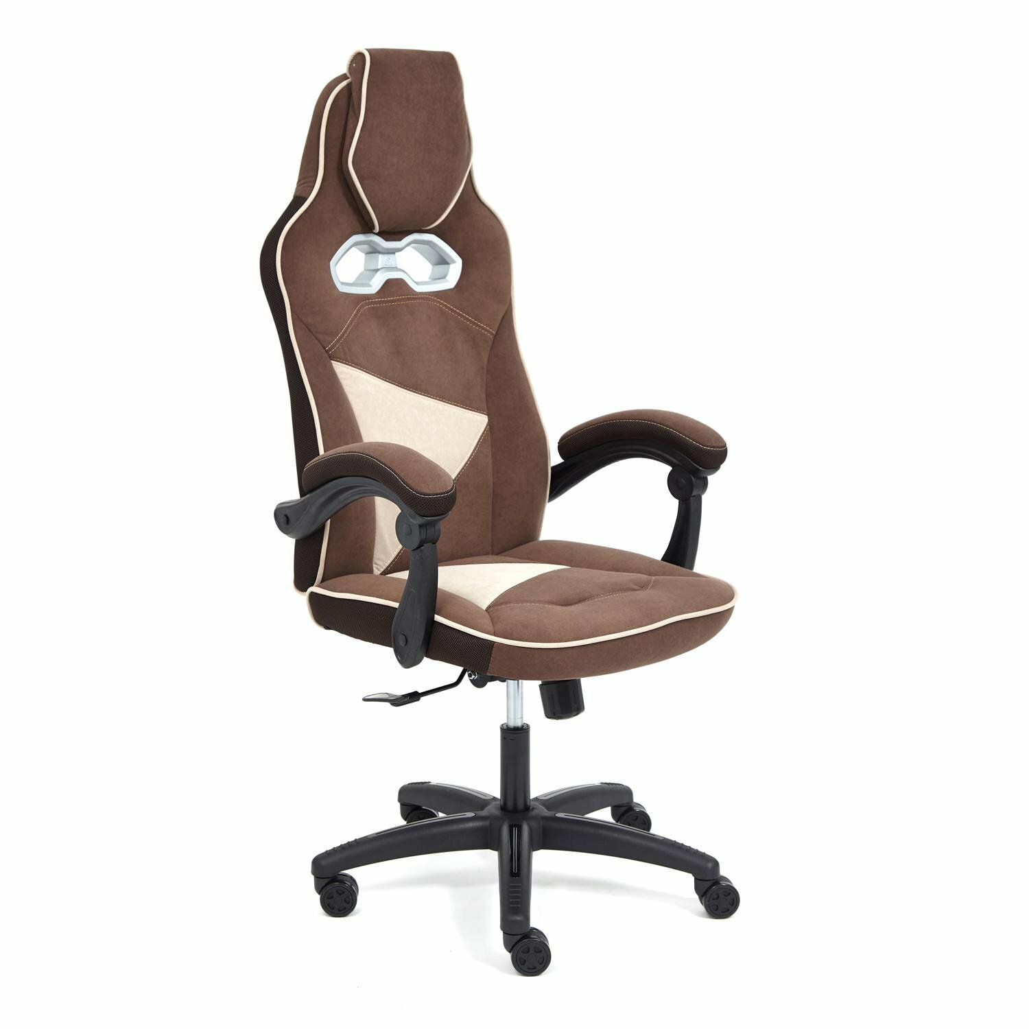 Кресло Tetchair ARENA флок , коричневый/бежевый