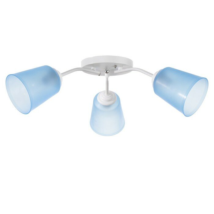 фото Люстра "Онлайн" (цилиндр) 3х15Вт Е27 модель: BR 00202 белый/синий