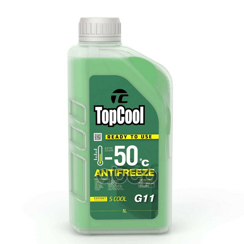 Topcool Antifreeze S Cool -50 C 1Л. (Зеленый) G11 TOPCOOL арт. Z0023