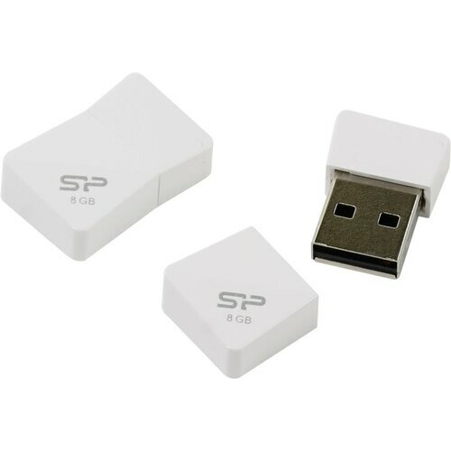 Флешка Silicon power Touch T08 SP008GBUF2T08V1W 8 Гб White