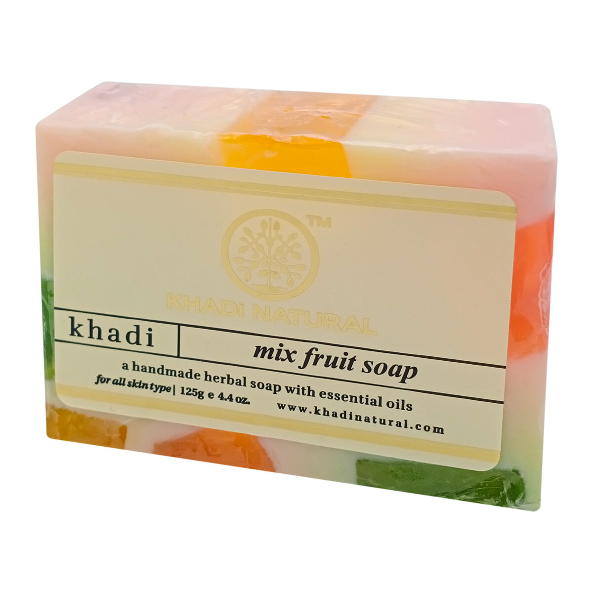 Мыло ручной работы с фруктовыми экстрактами (handmade soap) Khadi Natural | Кади Нейчерал 125г