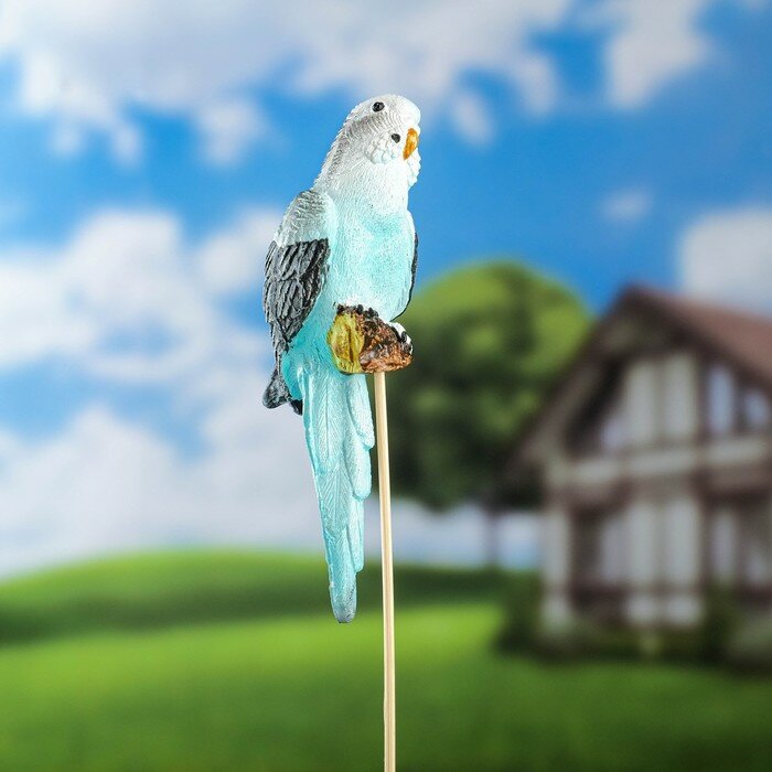 Хорошие сувениры Фигура "Попугай" голубой 10x5х4см - фотография № 7