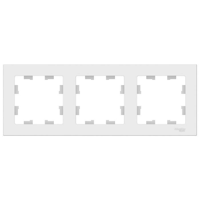 Рамка SE AtlasDesign, 3 поста, универсальная, белая, ATN000103 (1шт.) - фотография № 2