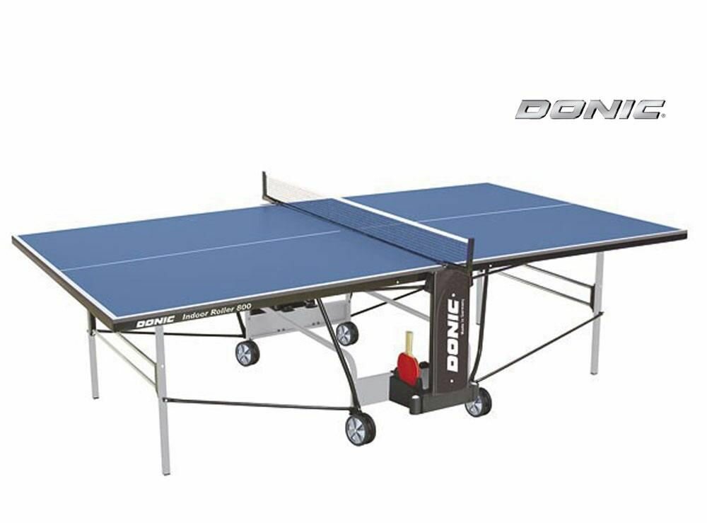 Теннисный стол Donic Indoor Roller 800 синий с сеткой