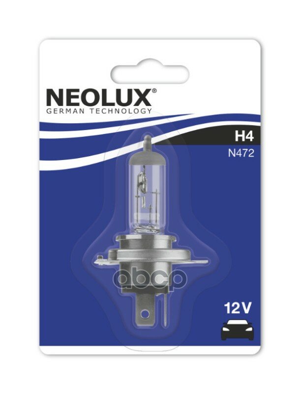 Автолампа Neolux N472-01b H4 12v 60/55w P43t Original (Б1/10) Neolux арт. N47201B