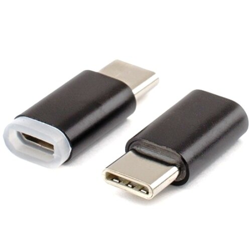 Адаптер USB2.0 Cm-microBf AT8101 насадка на microUSB кабель - чёрный