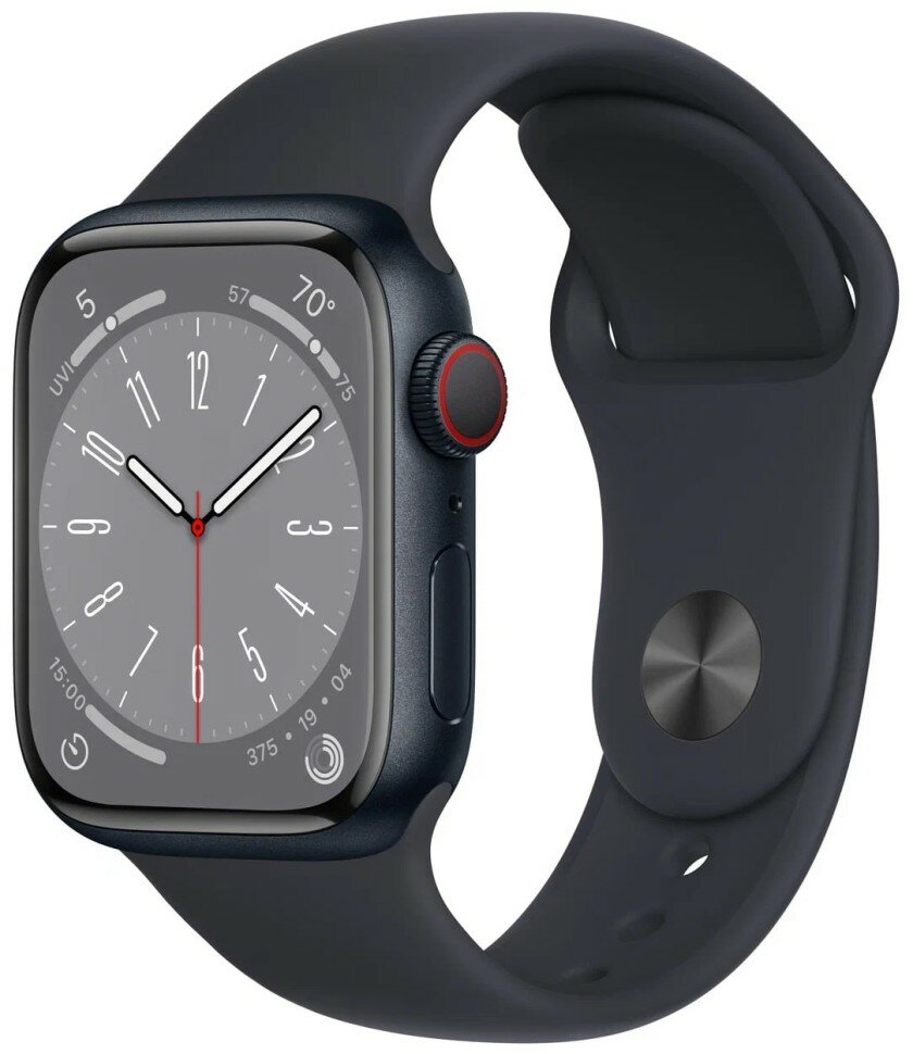 Умные часы Apple Watch Series 8 41 мм Aluminium Case Midnight Sport Band темная ночь R