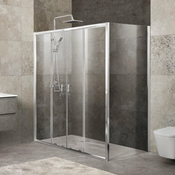 Душевой уголок BelBagno Unique-AH-21-150/180-100-C-Cr