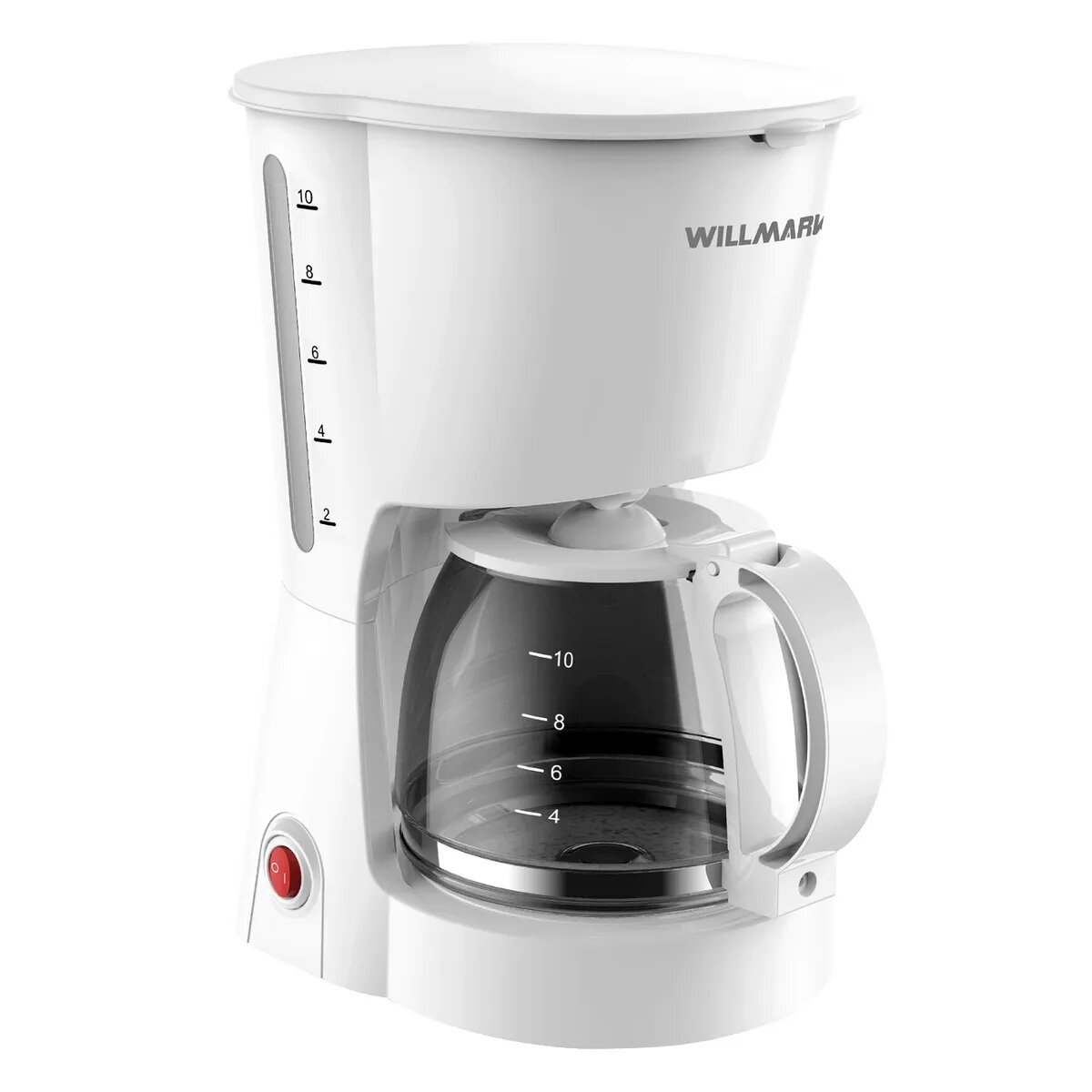 Кофеварка капельная WILLMARK WCM-1350D белый - фотография № 1