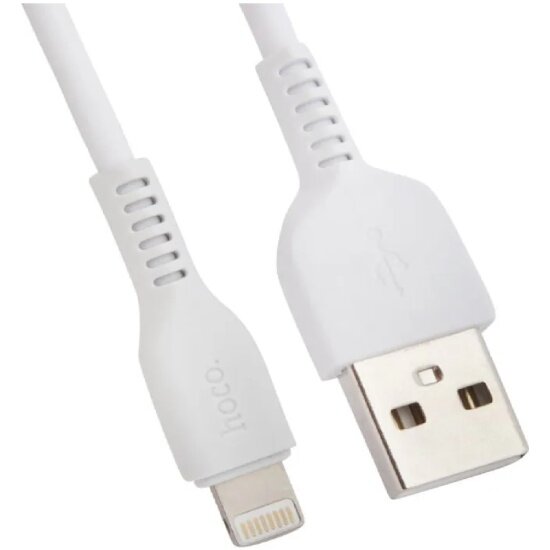Кабель HOCO USB X13 Easy Lightning 8-pin, 2.4A, 1м, PVC (белый)