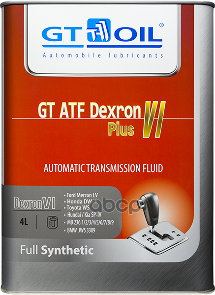 Масло Транс. Gt Atf Dexron Vi Plus 4 Л GT OIL арт. 8809059408520