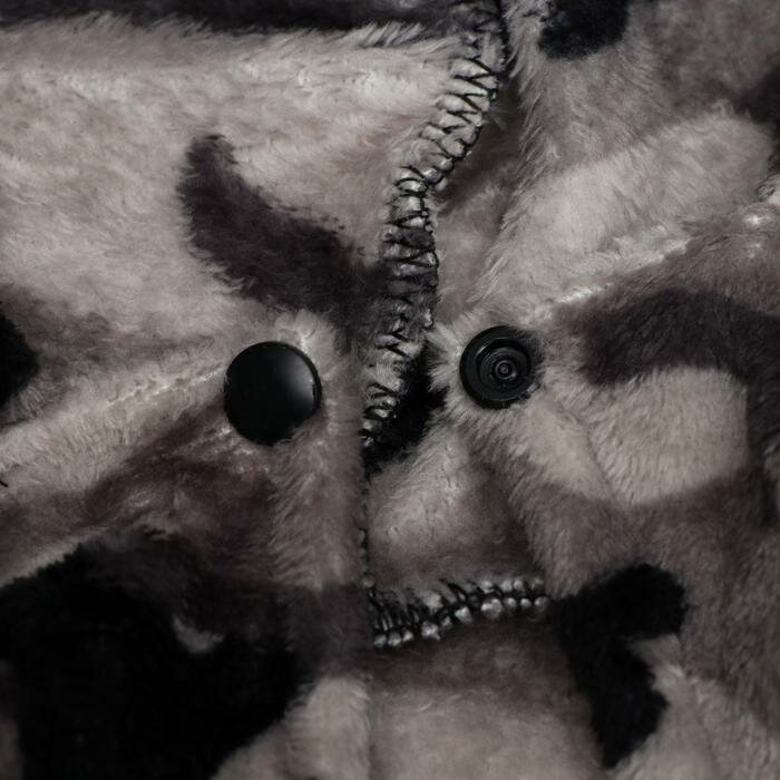 Комбинезон «Камуфляж», на кнопках, S (ДС 20 см, ОШ 23 см, ОГ 32 см), серый - фотография № 9