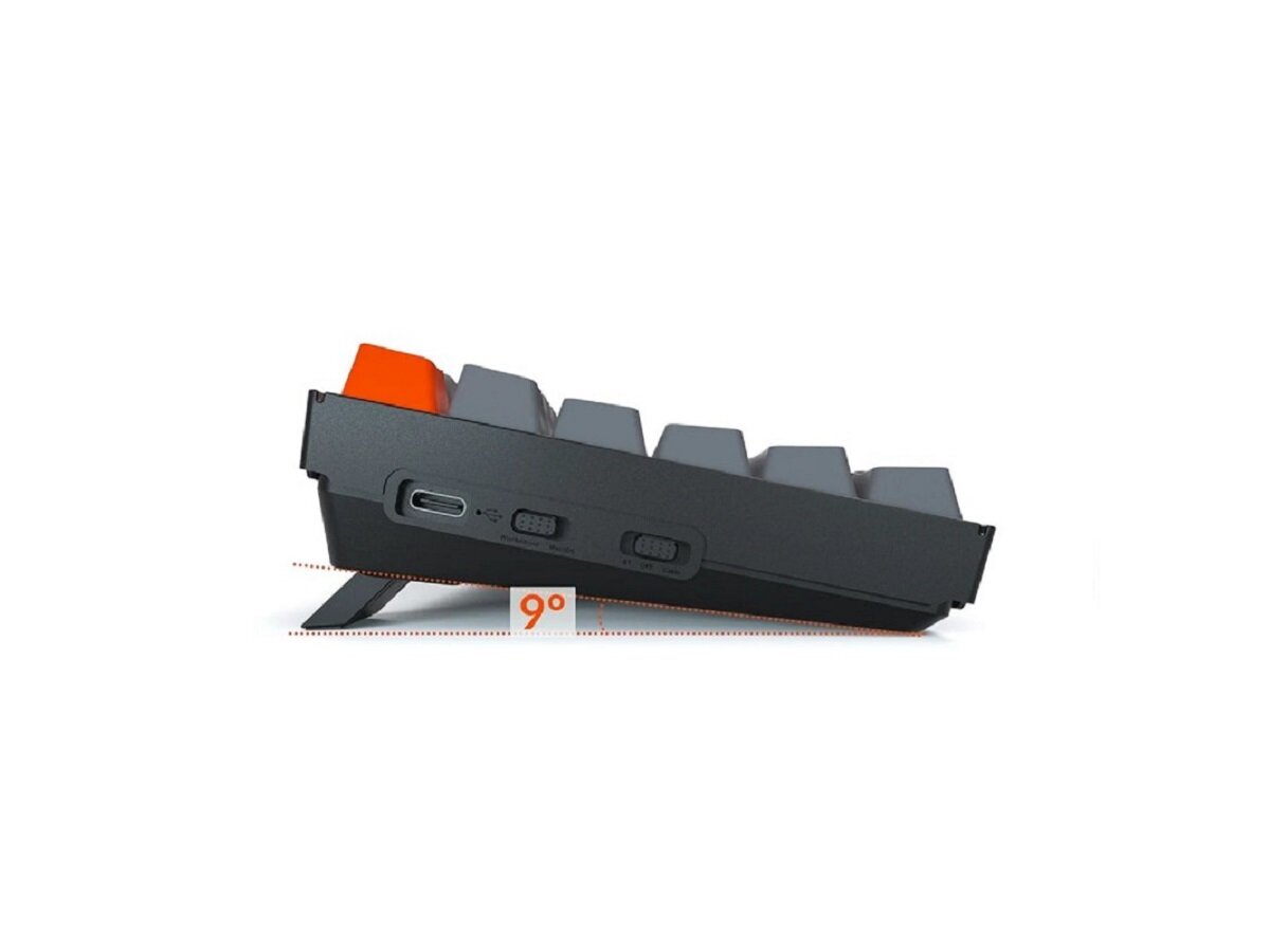 Клавиатура беспроводная механическая Keychron K2 Light Grey, Gateron Red Switch, Bluetooth, RGB подстветка, 4000мАч, Серый K2C1Z - фото №2