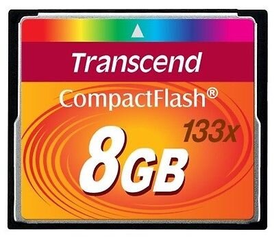 Карта памяти CompactFlash 8GB Transcend 133X TS8GCF133 (45/20 Mb/s)