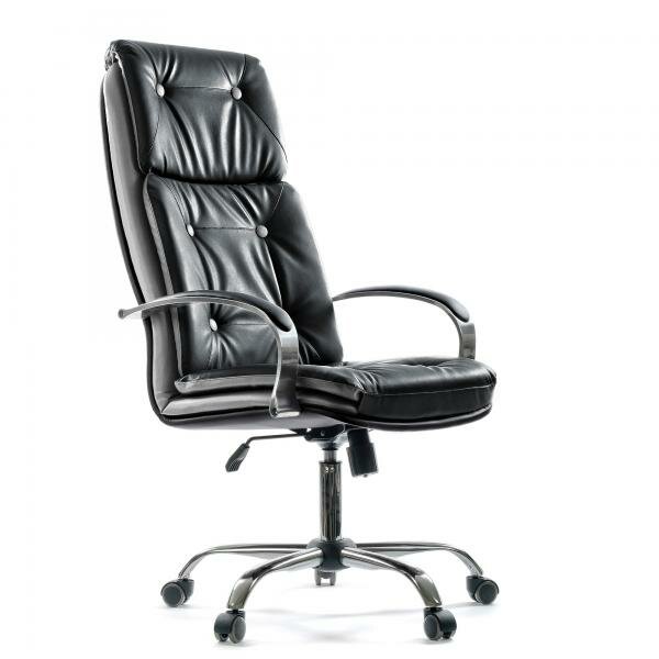 Компьютерное кресло Роскресла Надир-2 офисное, обивка: экокожа, цвет: черный/серый