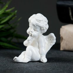 Хорошие сувениры Статуэтка "Ангел с пальцем во рту" перламутр, 7х5х4см