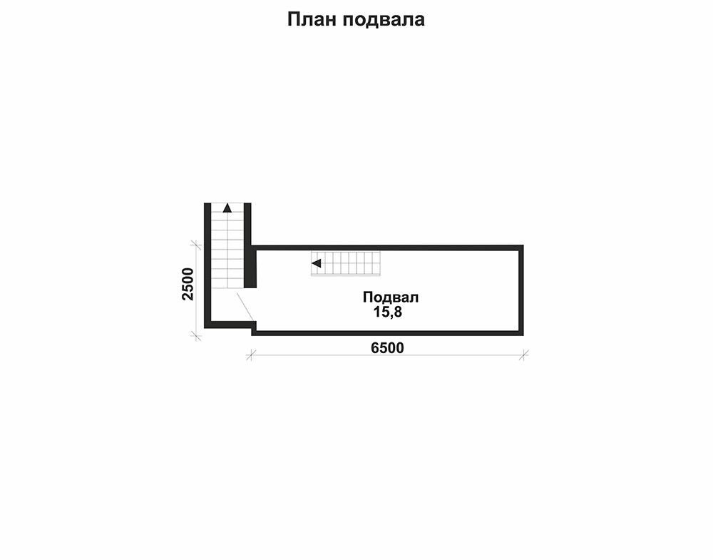 (134м2, 9х8м) Готовый проект трехэтажного дома из бруса с подвалом и навесом для машины - AS-396-2 - фотография № 3