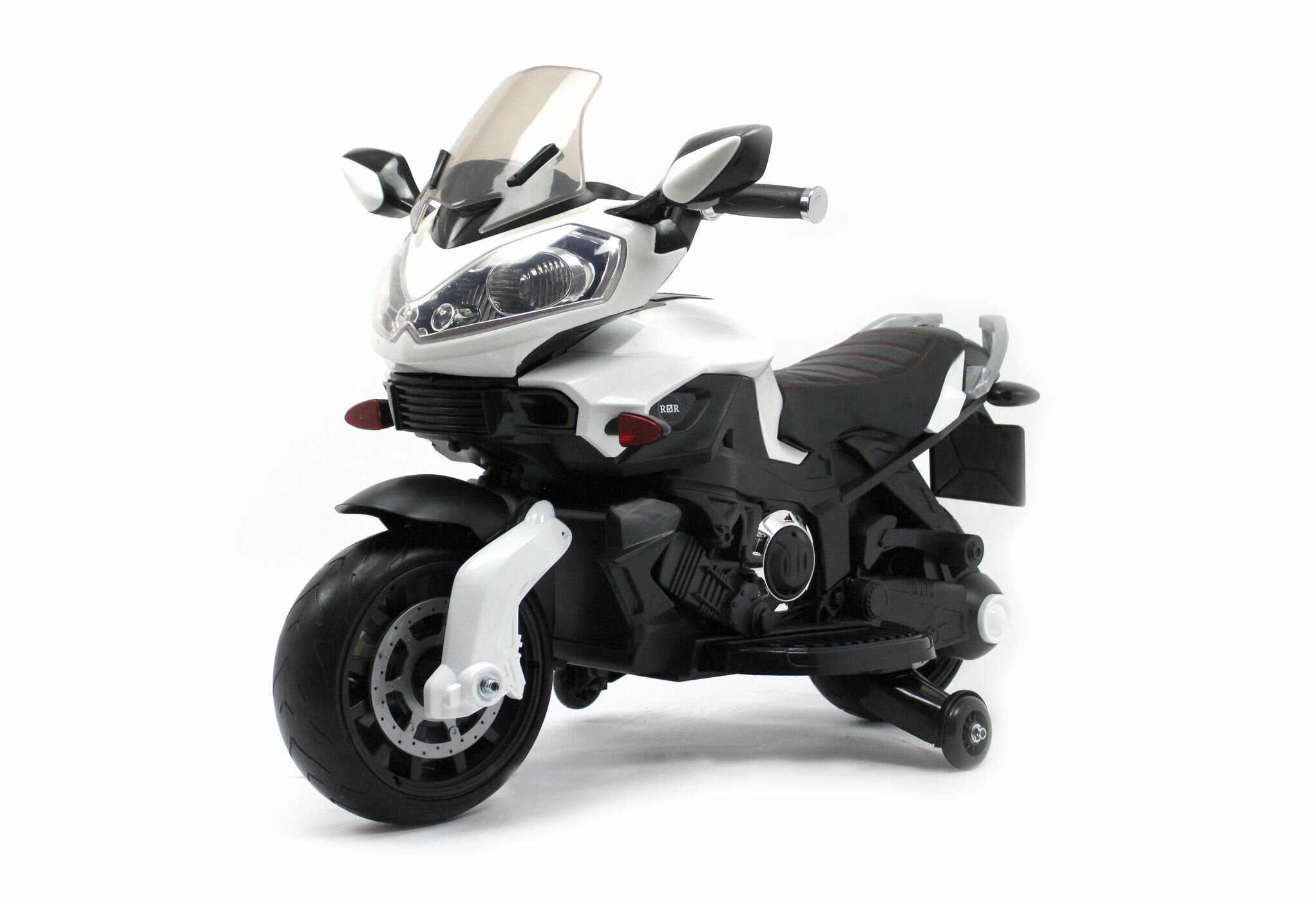 Детский электромотоцикл E222KX белый (RiverToys)
