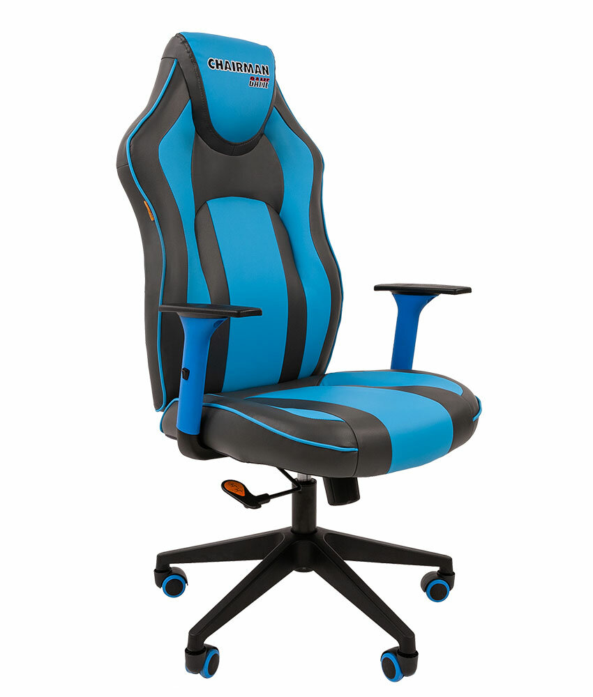 Компьютерное кресло Chairman game 23 серый/голубой (00-07053957)