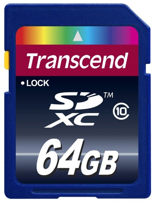 Карта памяти Transcend SDXC Premium 200X Class 10 (25/10MB/s) 64GB