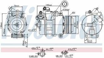 Компрессор кондиционера BMW X5 00>06 NISSENS 89341