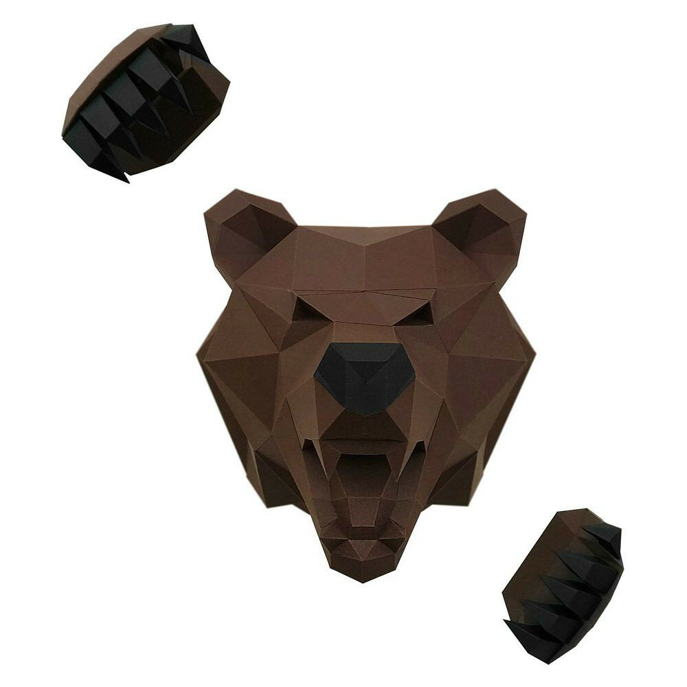 3D-модель Paperraz "медведь михалыч" на стену