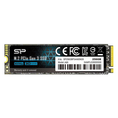 SSD накопитель Silicon Power M-Series SP256GBP34A60M28 256ГБ, M.2 2280, PCI-E x4, NVMe